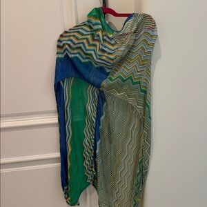 Missoni Colorful Zigzag Patterned poncho